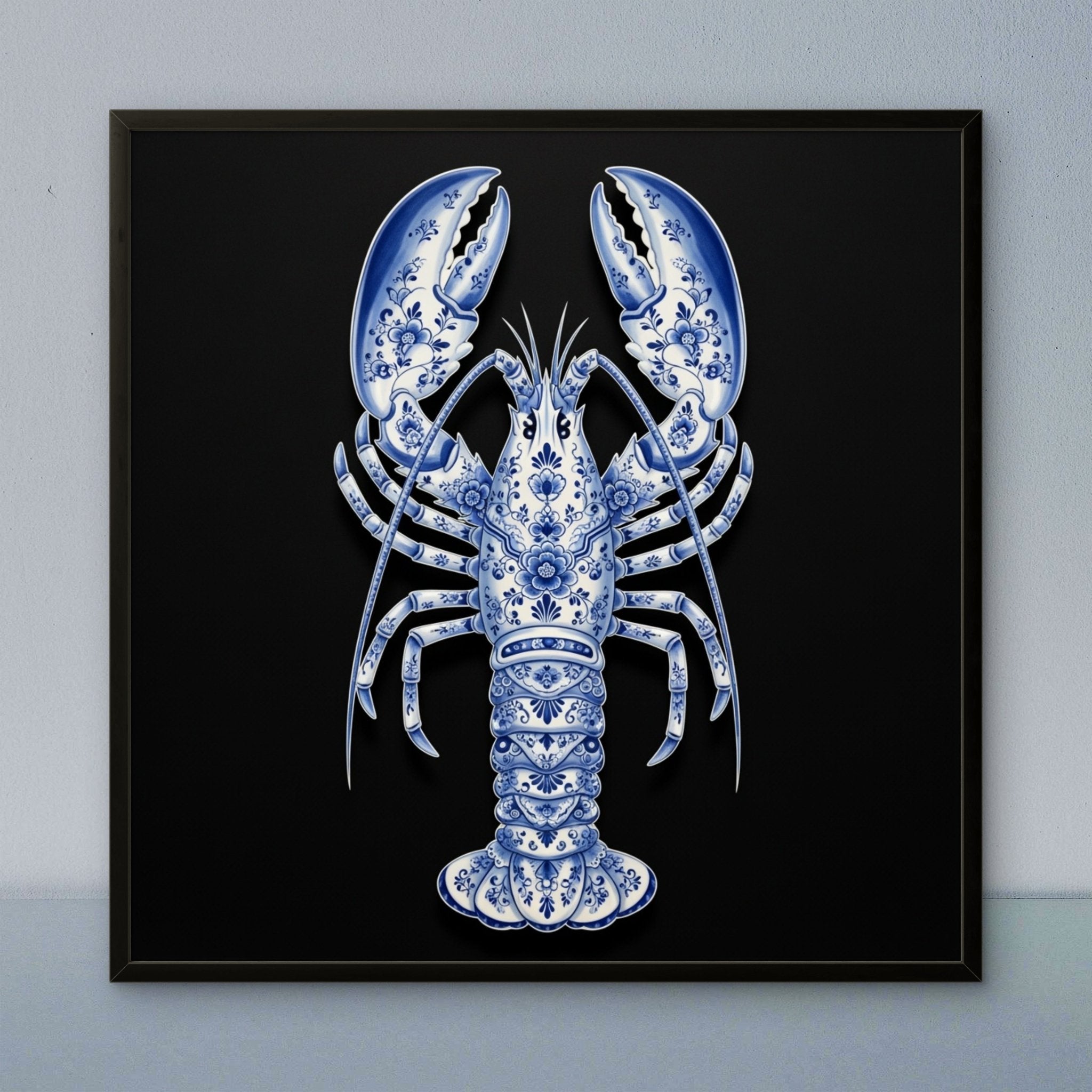 Delfter Lobster Kunstdruck von Frenchies Art Caveim Urban Art Stil