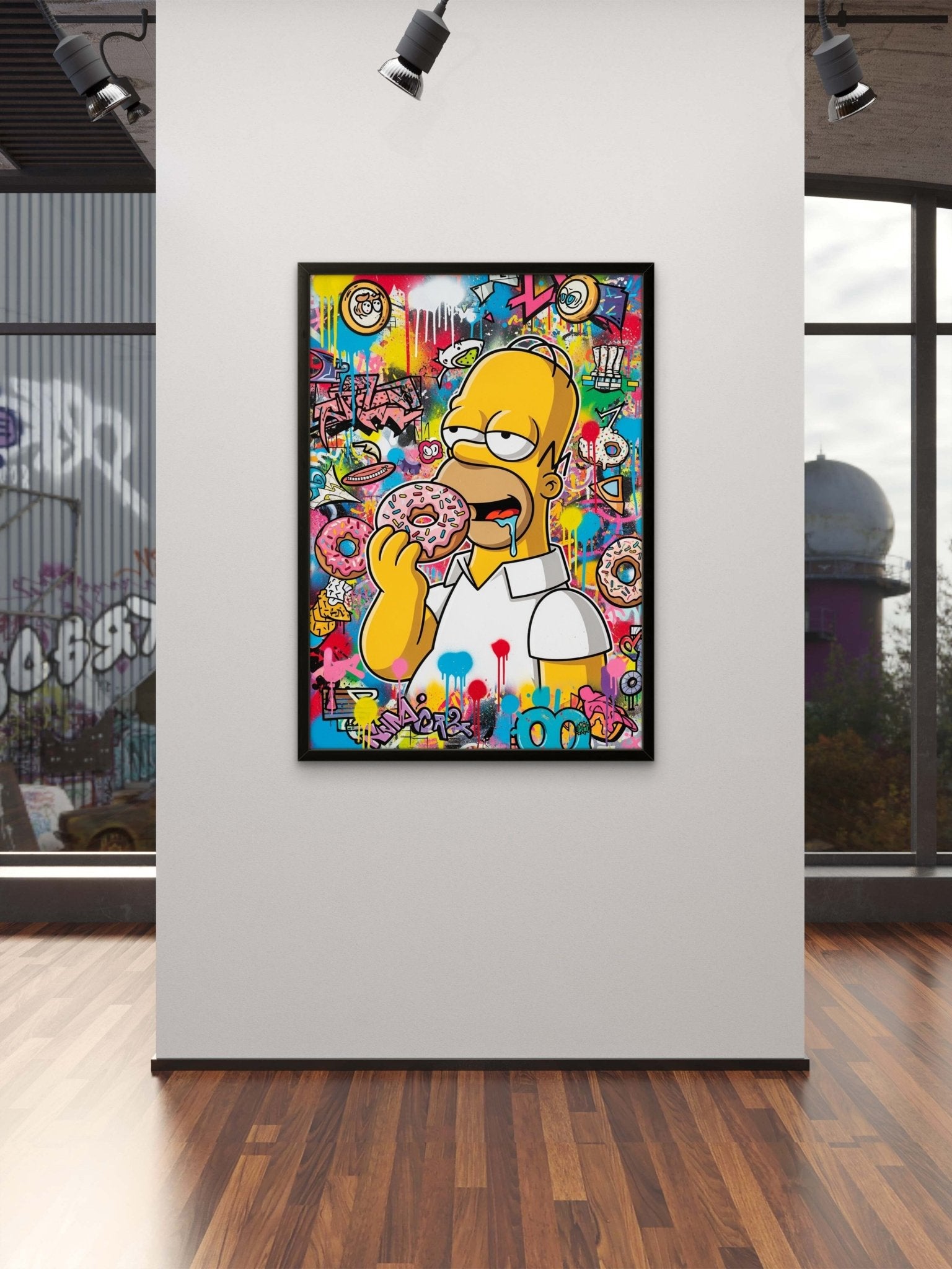 Donut Paradise Kunstdruck von Frenchies Art Caveim Urban Art Stil