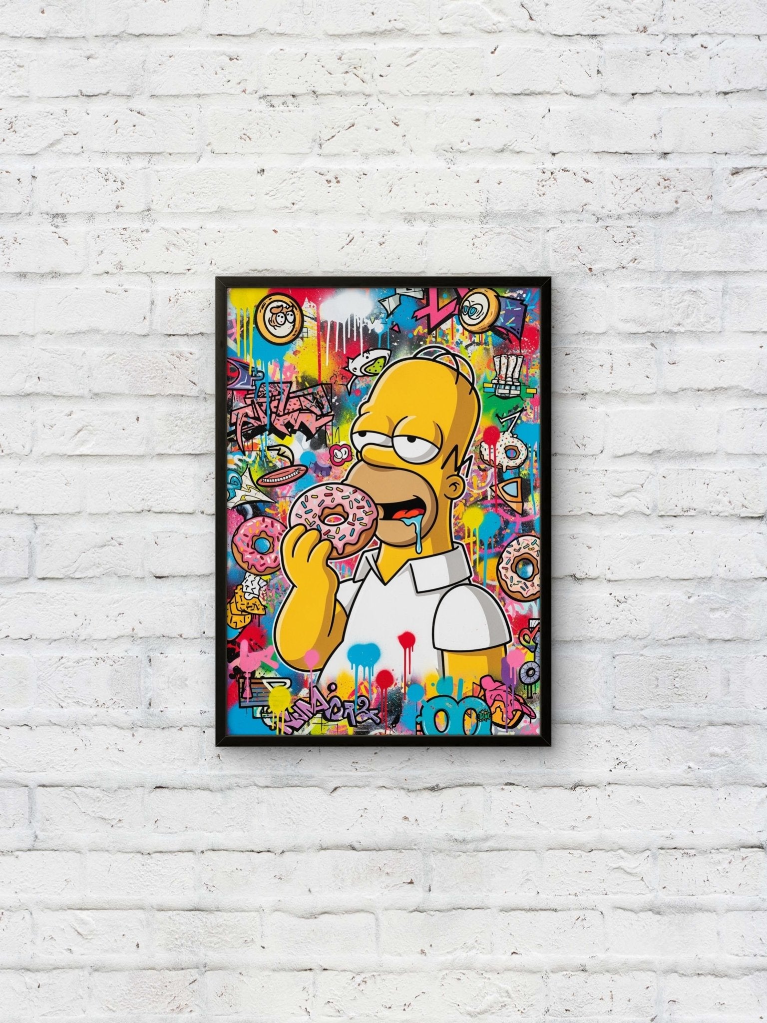 Donut Paradise Kunstdruck von Frenchies Art Caveim Urban Art Stil