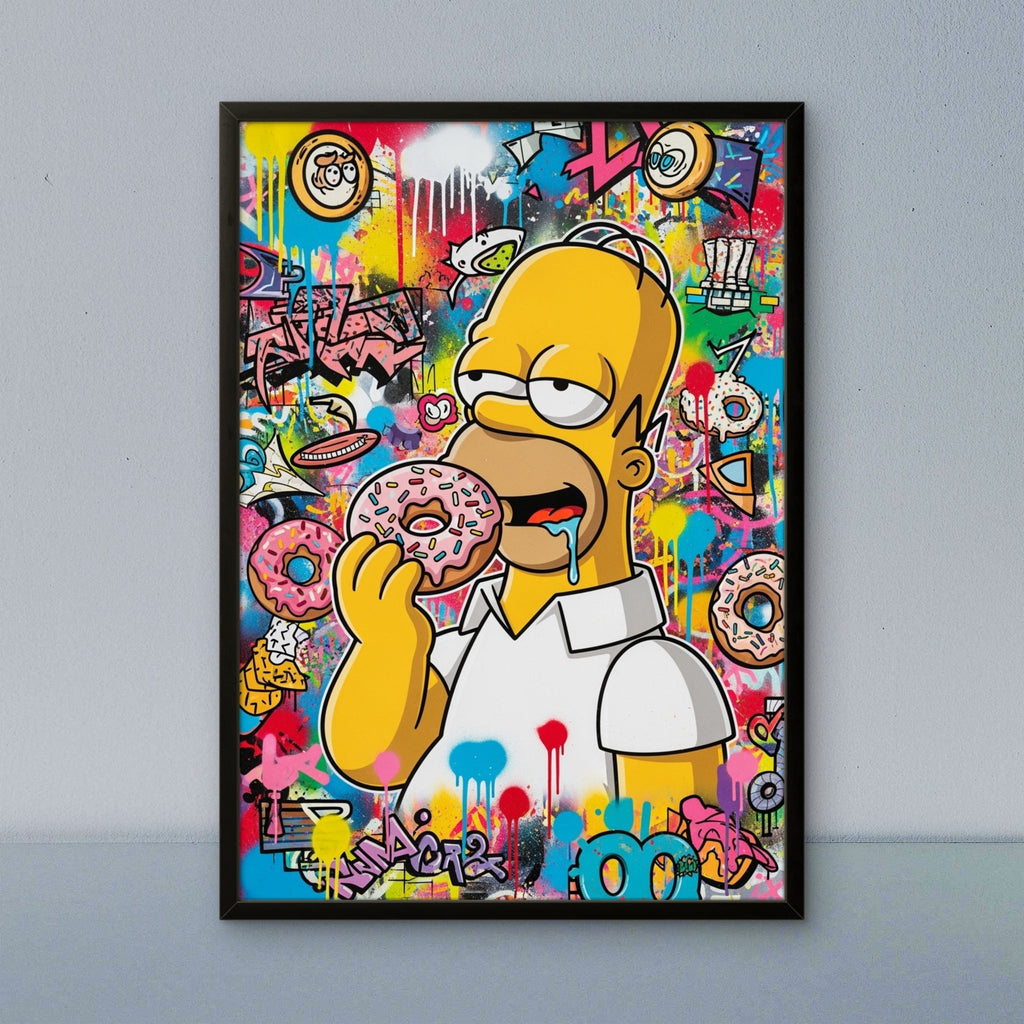 Donut Paradise Kunstdruck von Frenchies Art Caveim Urban Art Stil