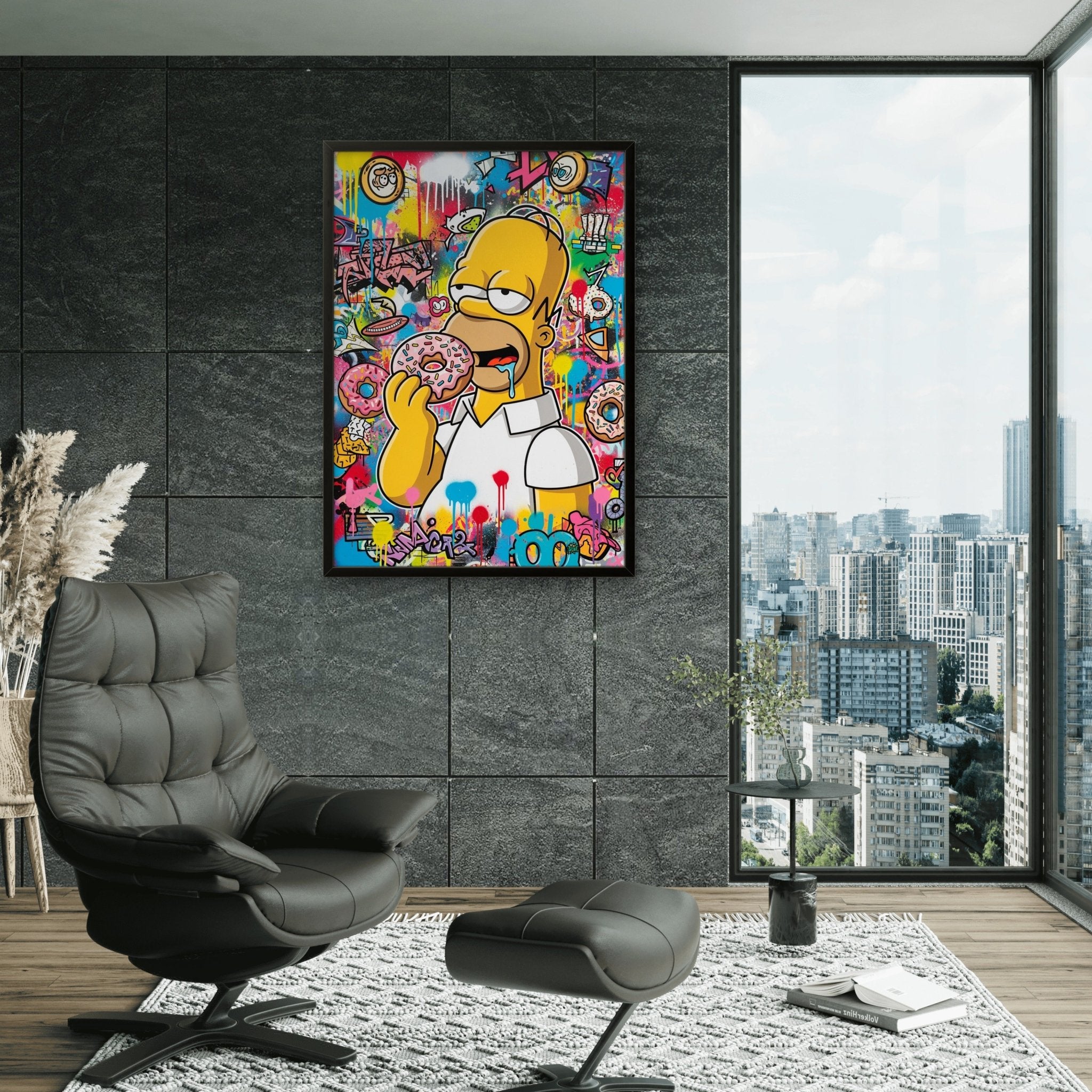 Donut Paradise Kunstdruck von Frenchies Art Caveim Urban Art Stil