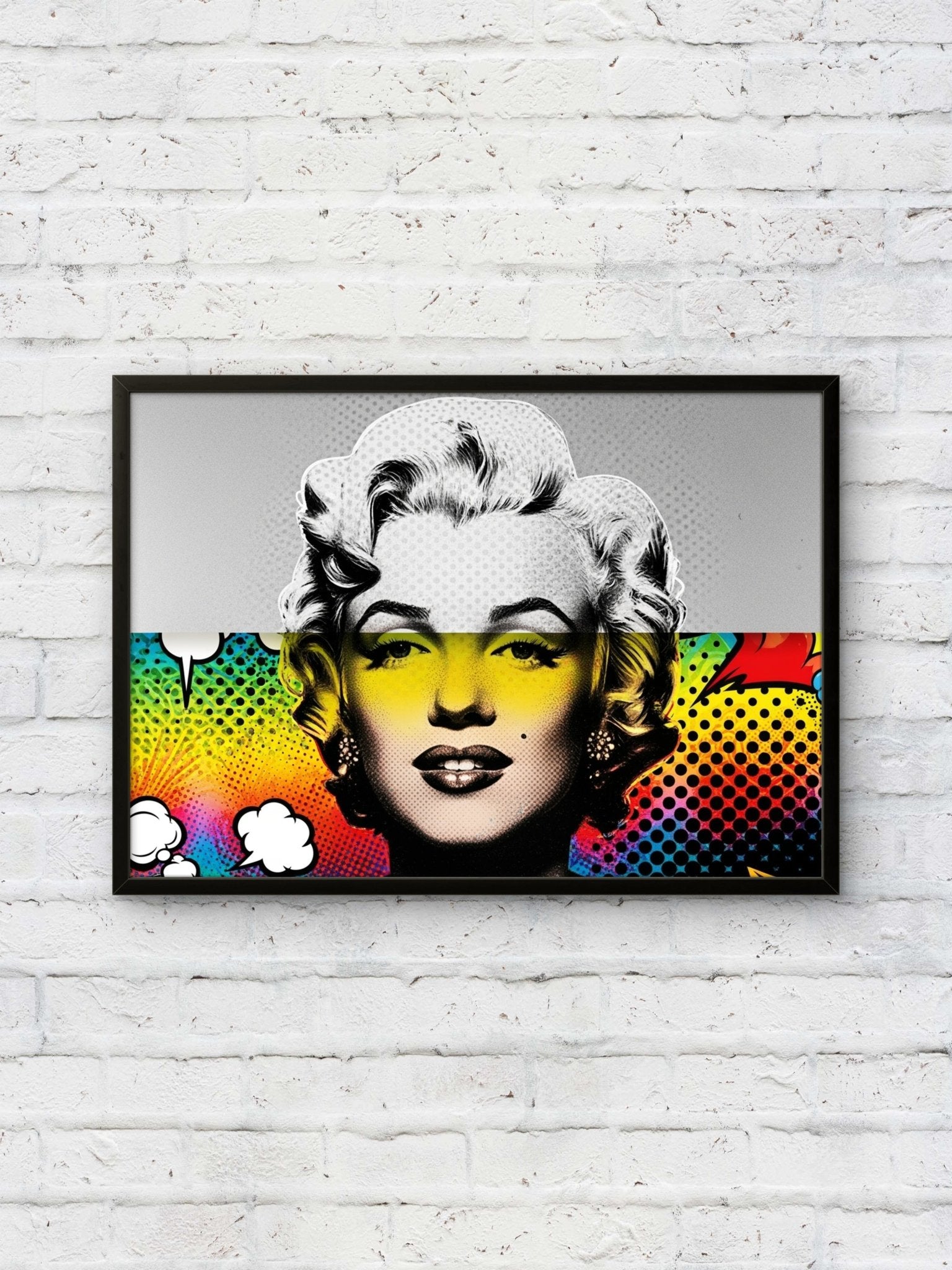 Marilyn half - half Kunstdruck von Frenchies Art Caveim Urban Art Stil