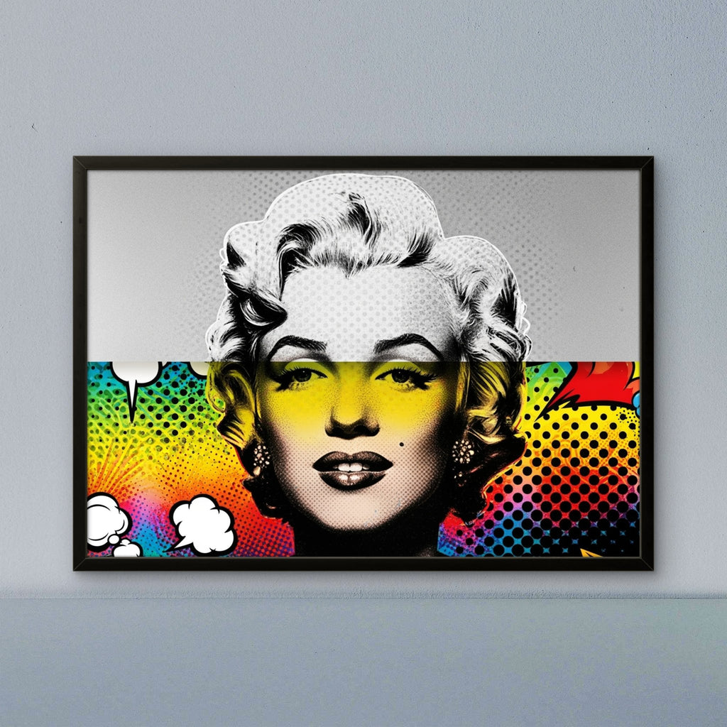 Marilyn half - half Kunstdruck von Frenchies Art Caveim Urban Art Stil