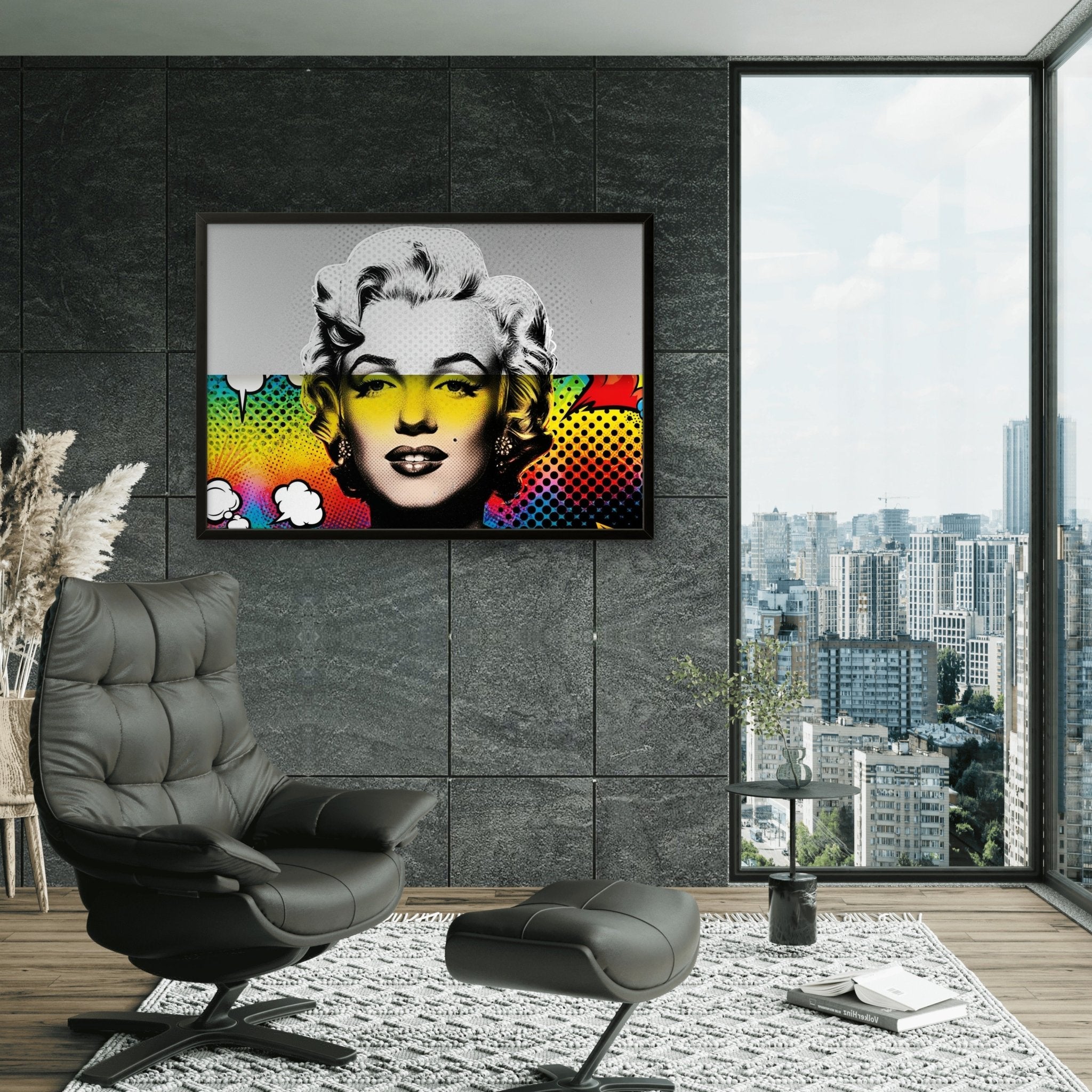 Marilyn half - half Kunstdruck von Frenchies Art Caveim Urban Art Stil
