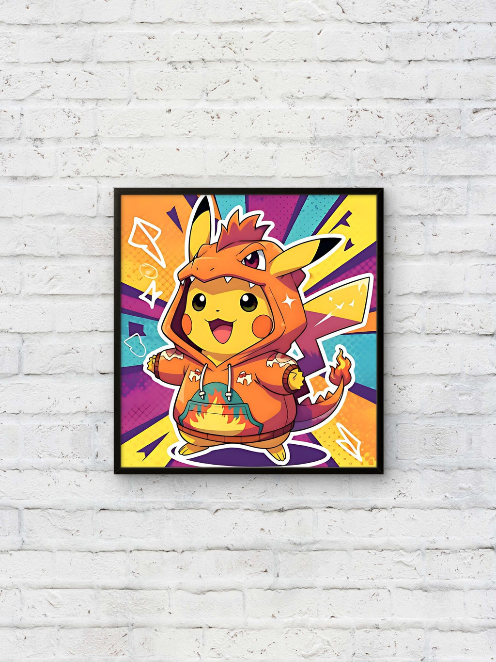 Pika Hoodie Kunstdruck von Frenchies Art Caveim Urban Art Stil