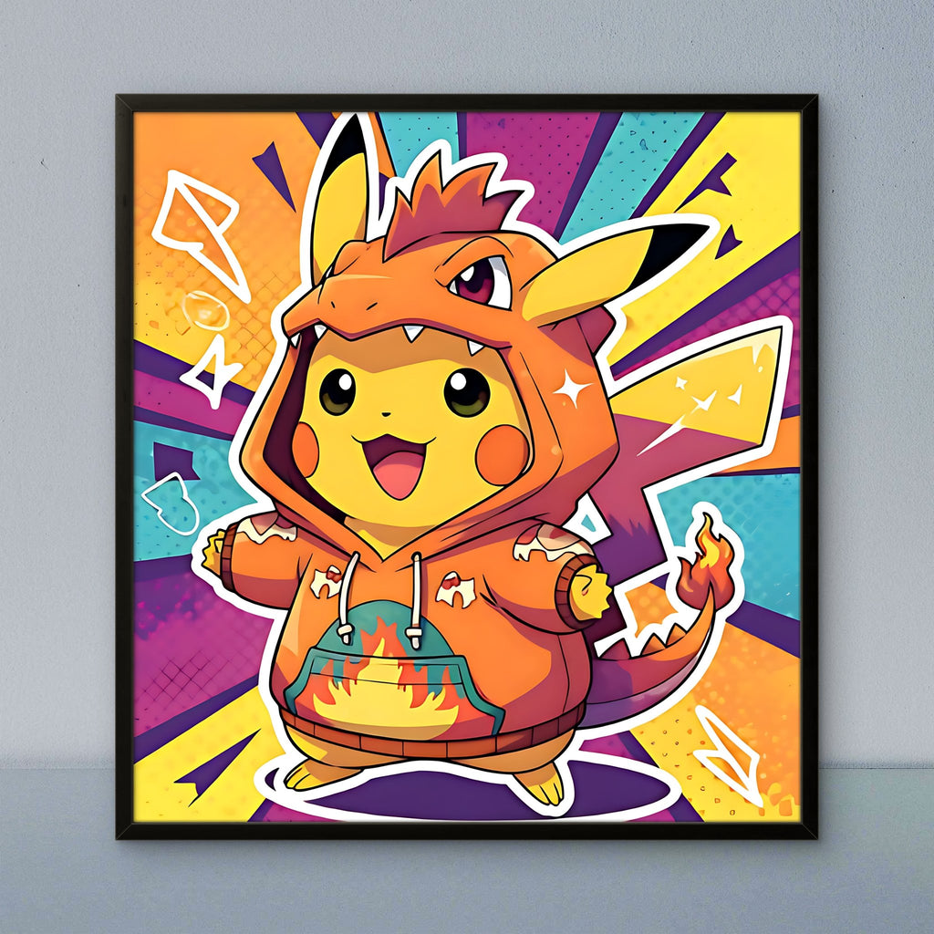 Pika Hoodie Kunstdruck von Frenchies Art Caveim Urban Art Stil