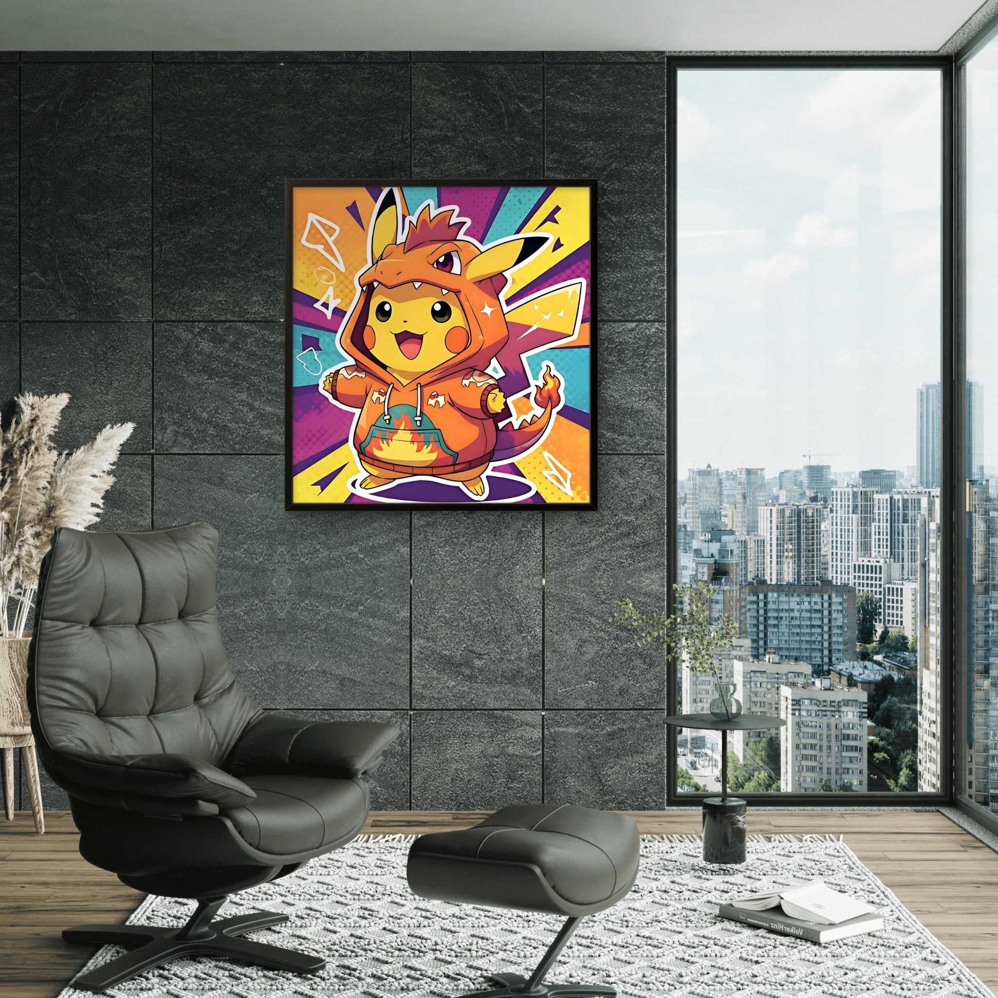 Pika Hoodie Kunstdruck von Frenchies Art Caveim Urban Art Stil