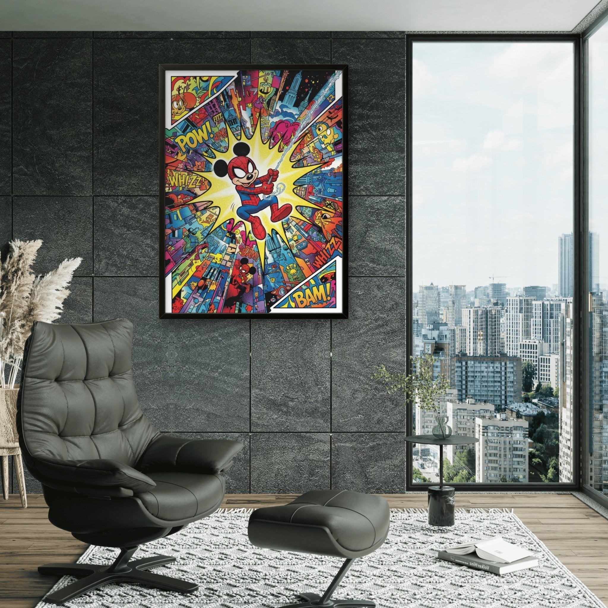 Spider Mouse Kunstdruck von Frenchies Art Caveim Urban Art Stil