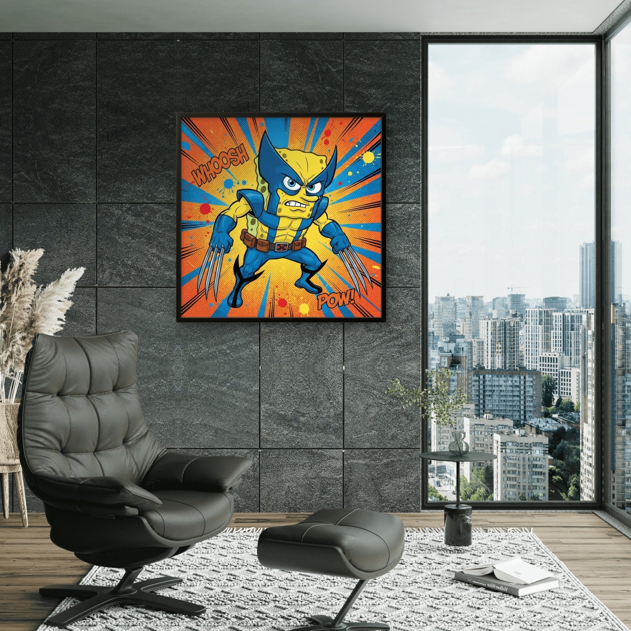 Spongerine Kunstdruck von Frenchies Art Caveim Urban Art Stil