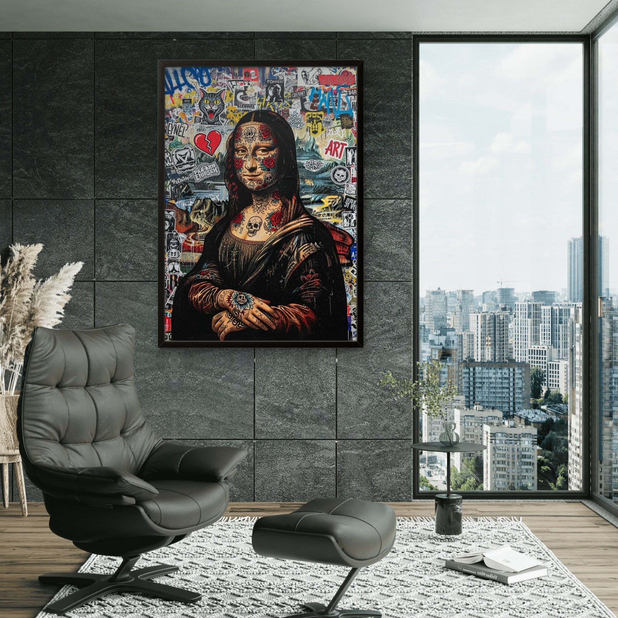 Street Art Lisa Kunstdruck von Frenchies Art Caveim Urban Art Stil