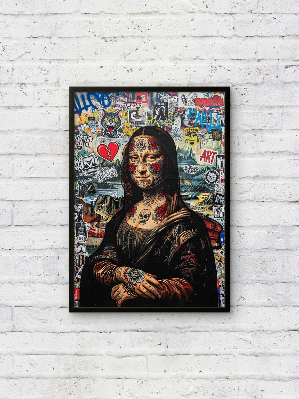 Street Art Lisa Kunstdruck von Frenchies Art Caveim Urban Art Stil