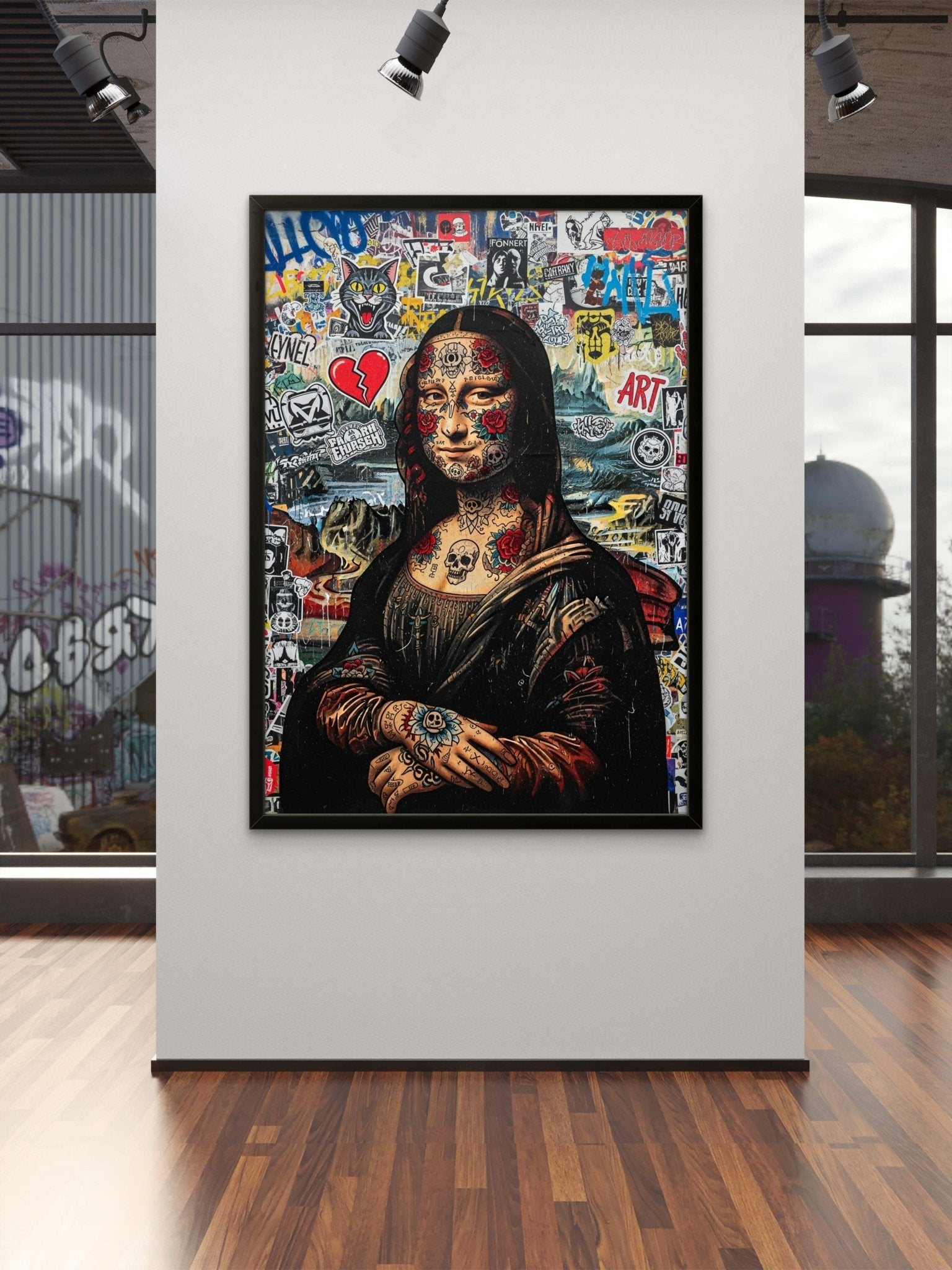 Street Art Lisa Kunstdruck von Frenchies Art Caveim Urban Art Stil